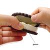 Honbay Cookie Shaped Contact Lens Case Travel Contact Lens Box with Mirror (Brown) view 3