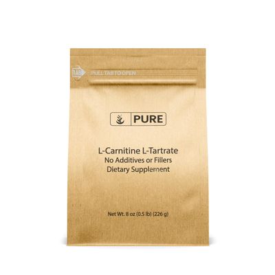 Pure Original Ingredients L-Carnitine L-Tartrate (8oz) Powder, Amino Acid Supplement, Lab-Verified