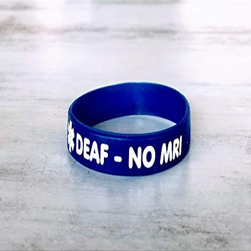 Cochlear Implant Medical Alert Band (Blue, Small (5.91"))