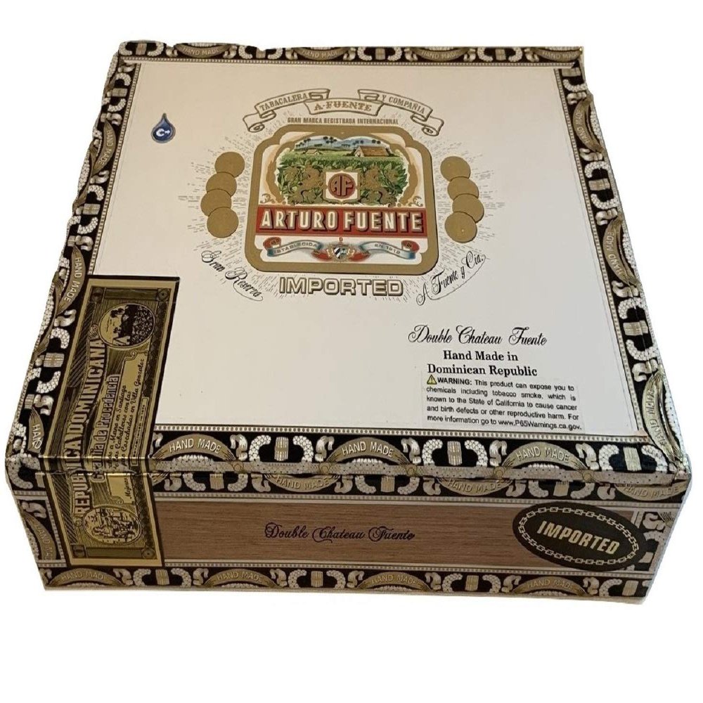 Arturo Fuente Premium Wood Cigar Box Case for Crafts, Guitars or Storage (Double Chateau)