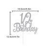 1/2 Birthday Cake Topper Double Sided Sliver Glitter 6 Months Half Birthday Baby Shower First Birthday Party Decorations view 2
