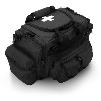 ASA TECHMED First Aid Responder EMS Emergency Medical Trauma Bag Deluxe, Black