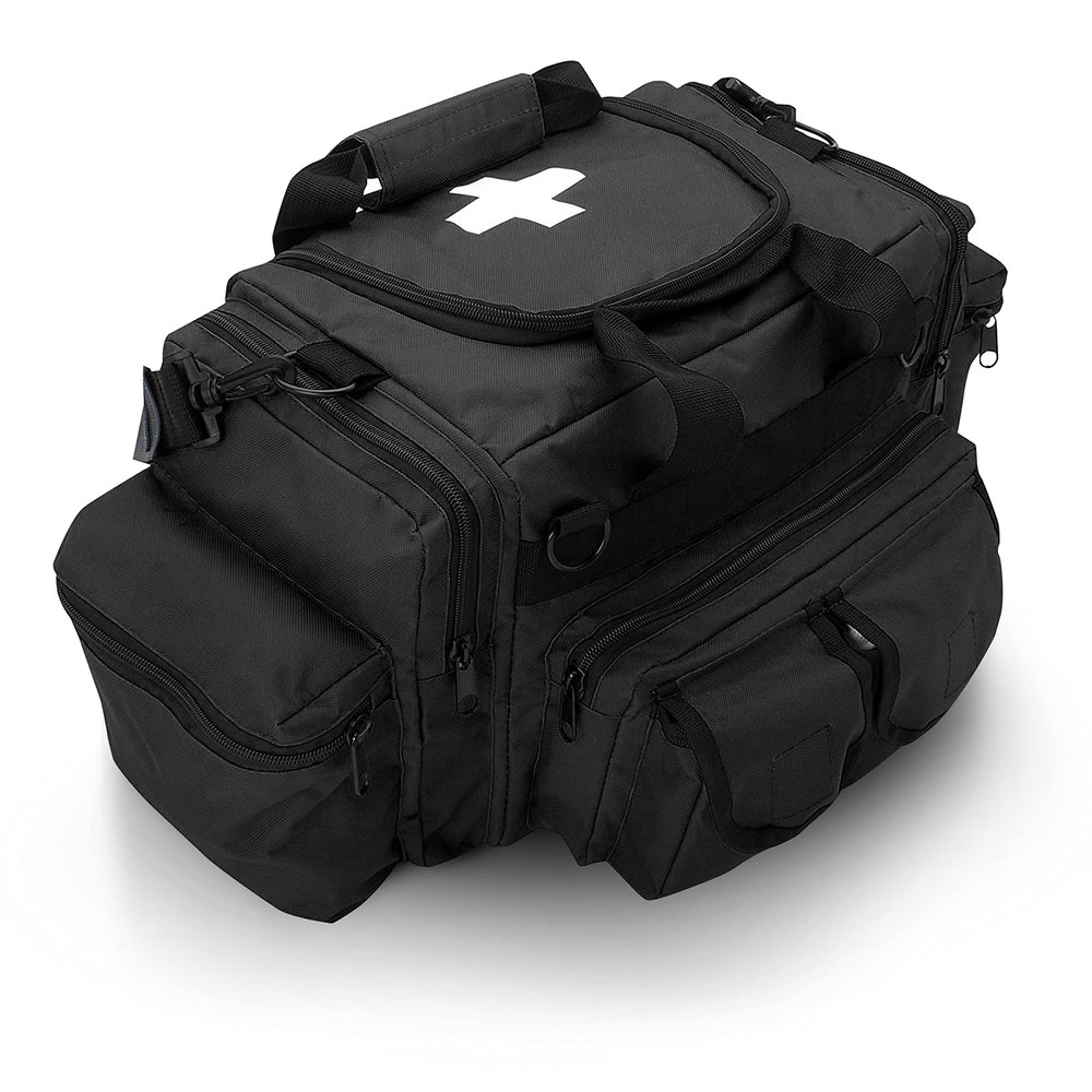 ASA TECHMED First Aid Responder EMS Emergency Medical Trauma Bag Deluxe, Black