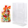 APQ Clear Gusseted Poly Bags, 6 x 3 x 15 Inch. Pack of 100 Gusseted Plastic Bags 1 Mil Thick for Favors with Open Top. Clear Plastic Bags for Packaging Cookies, Popcorn, Candies, Homemade Bread view 1