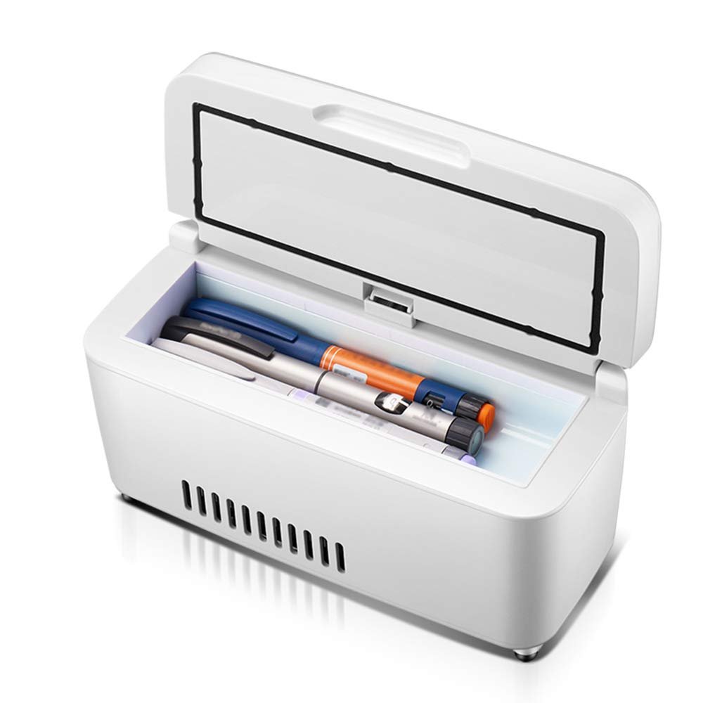 Compact Portable Personal Fridge Insulin Refrigerator Suitable For Home Office Traveling White