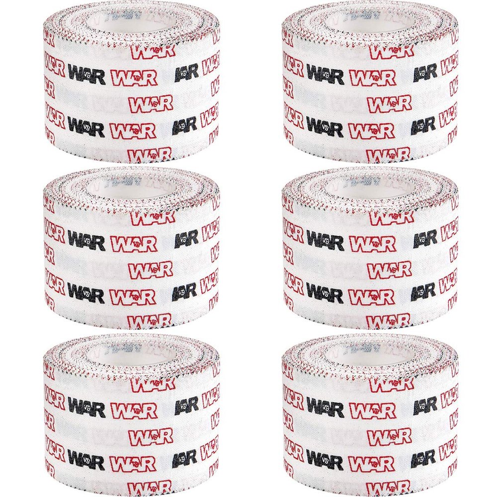 WAR Tape EZ Rip Premium Athletic Medical Sports Tape | No Sticky Residue | 30 ft Rolls | Best for Athletes & Trainers | Ideal for Fingers, Ankles, Wrists, and Equipment | 1.5 Inch (Pack of 6)