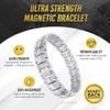 MagnetRX Ultra Strength Magnetic Bracelet - Effective Stainless Steel Magnetic Bracelets for Men - Adjustable Bracelet Length with Sizing Tool for Perfect Fit (Silver) view 3