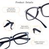 LifeArt Bifocal Reading Glasses with Round Lenses, Blue Light Blocking Glasses, Gaming Glasses, TV Glasses for Women Men, Anti Glare(Navy, +0.00/+1.00 Magnification) view 2