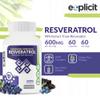 All Natural & Pure Resveratrol Supplement - Max Strength 1200mg Daily - 90% Extract Trans Resveratrol - 1 Month Supply view 2