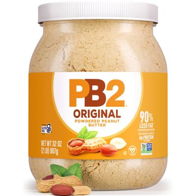 PB2 Original Powdered Peanut Butter - [32 Ounce Jar] 6g of Protein, 90% Less Fat, Certified Gluten Free, Only 60 Calories per Serving, Perfect for Protein Shakes, Smoothies, and Low-Carb, Keto Diets