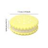 Honbay Cookie Shaped Contact Lens Case Travel Contact Lens Box with Mirror (Yellow) view 2
