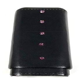 Aficionada Style 3 Cigar Leather Humidor - Amethyst