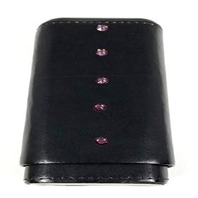 Aficionada Style 3 Cigar Leather Humidor - Amethyst