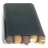 Aficionada Style 5 Cigar Leather Travel Case - Light Siam view 3