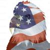 1/2 Sheet - Bald Eagle American Flag Birthday - D20898 - 2D Edible Cake/Cupcake Party Topper view 1