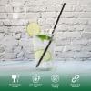 10 Inch Tall Disposable Black Paper Drinking Straws, 0.24" Diameter - Pack of 100 view 2