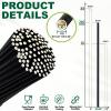 10 Inch Tall Disposable Black Paper Drinking Straws, 0.24" Diameter - Pack of 100 view 3