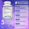 Toplux Multi Collagen Peptides Pills 1800 Mg Complex - Type I, II, III, V, X Premium Collagen Complex for Better Skin & Hair, Strong Joint, Hydrolyzed Protein, for Men Women, 90 Capsules, Supplement view 2