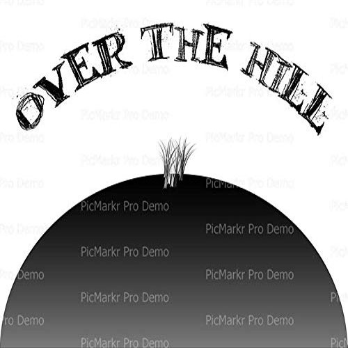 1/2 Sheet - Over The Hill Birthday - D21825-2D Edible Cake/Cupcake Party Topper - D21825