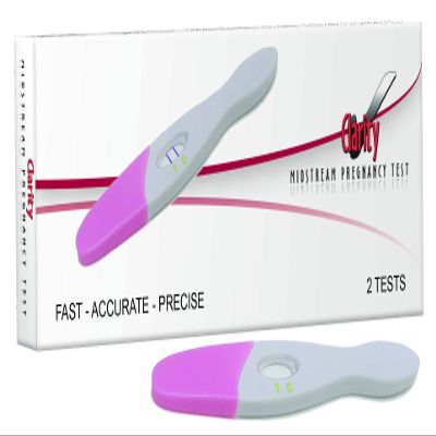 Clarity Diagnostics CLA OTC-HCGMID2 HCG Midstream Urine Pregnancy Test, OTC Approved for Home Use (Pack of 2)