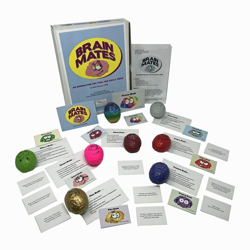 Childswork/Childsplay Brain Mates; An Interactive CBT Tool for Kids & Teens - A Therapy Card Game to Enhance Social Mindfulness Skills and Emotional Management - Counseling Tool Used at Home or School