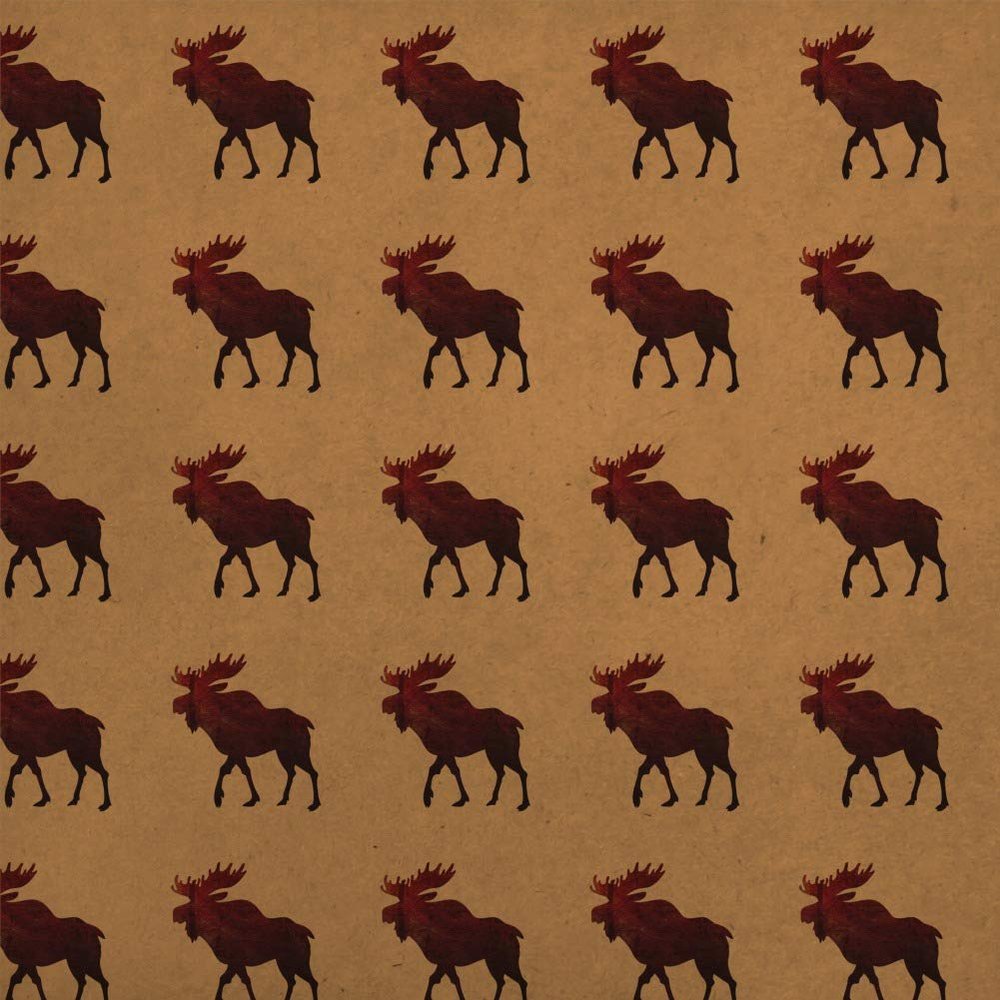GRAPHICS & MORE Moose Red Forest Premium Kraft Roll Gift Wrap Wrapping Paper