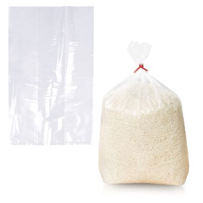 APQ Supply Clear Gusseted Poly Bags, 10 x 4 x 20 Inches. Pack of 1000 Side Gusseted Plastic Bags with Open Top. Crystal Clear Baggies for Treats. Tear-Resistant 2 Mil Polyethylene Flat Bottom Bag