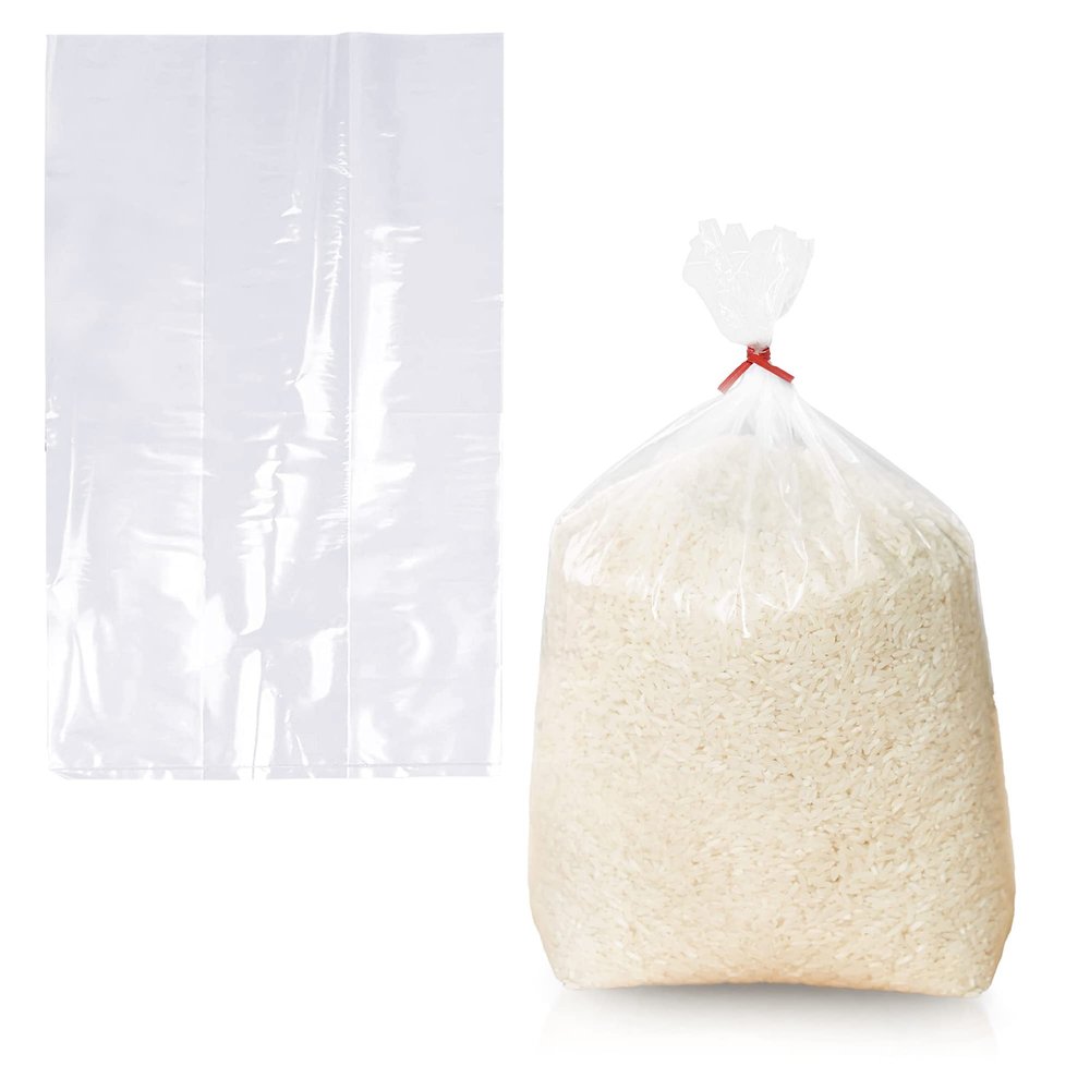 APQ Supply Clear Gusseted Poly Bags, 10 x 4 x 20 Inches. Pack of 1000 Side Gusseted Plastic Bags with Open Top. Crystal Clear Baggies for Treats. Tear-Resistant 2 Mil Polyethylene Flat Bottom Bag