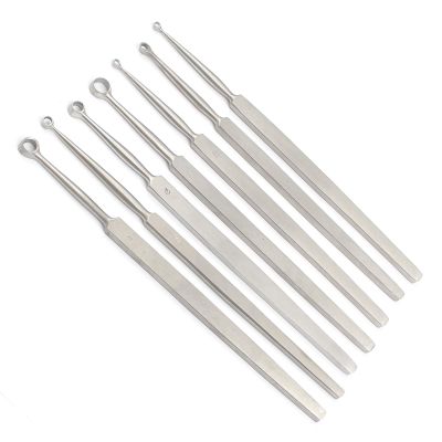 AAProTools Set of 7 Fox Dermal Curettes 1,2,3,4,5,6,7 MM"S Dermatology Instruments