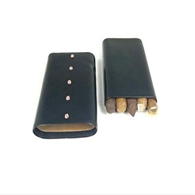 Aficionada Style 5 Cigar Leather Case - Rose