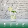 10 Inch Long Paper Drinking Straws, 0.24" Diameter - White, 100 counts view 2