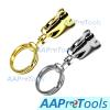 AAProTools 2Pcs Stainless Steel Tooth Model Shape Keychain Dentist/Gift Gold/Silver view 2