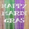 1/2 Sheet - Happy Mardi Gras Birthday - D22106 - 2D Edible Cake/Cupcake Party Topper - D22106 view 1