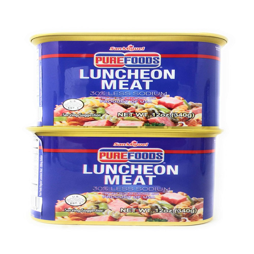 San Miguel Pure Foods Luncheon Meat 30% Less Sodium 340g, 2 Pack