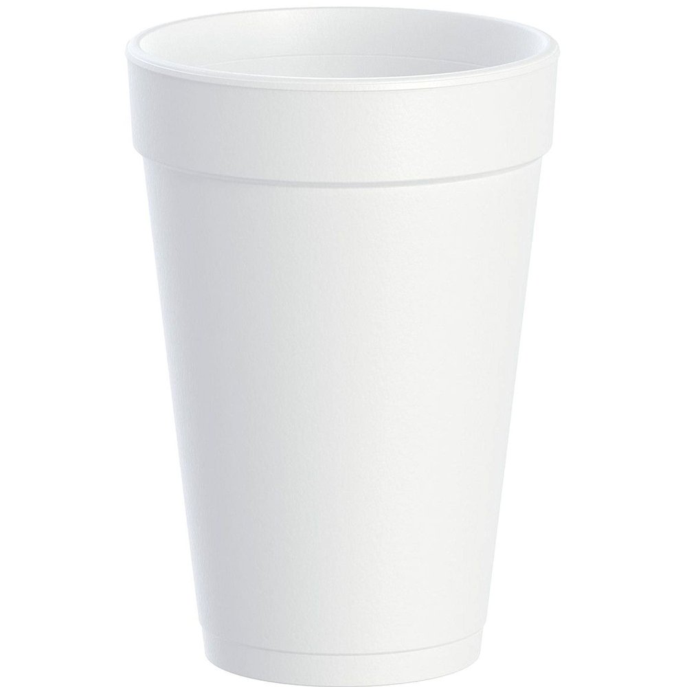 Dart Disposable Insulated Drinking Cup White Styrofoam 16 oz. 25 Ct 16J16
