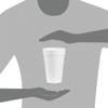 Dart Disposable Insulated Drinking Cup White Styrofoam 16 oz. 25 Ct 16J16 view 3