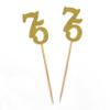 Darling Souvenir, Glitter Custom Day Number Cupcake Toppers, Birthday/Retirement Party Dessert Decorations - Pack of 40 view 3