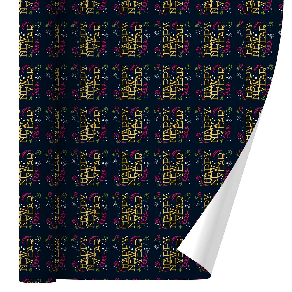GRAPHICS & MORE Happy New Year Gift Wrap Wrapping Paper Rolls