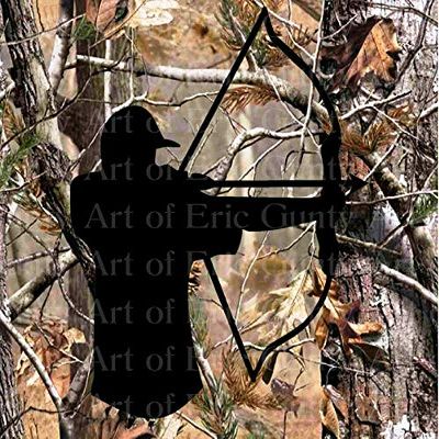1/2 Sheet - Bow Hunting Camo Birthday - D22153 - 2D Edible Cake/Cupcake Party Topper - D22153