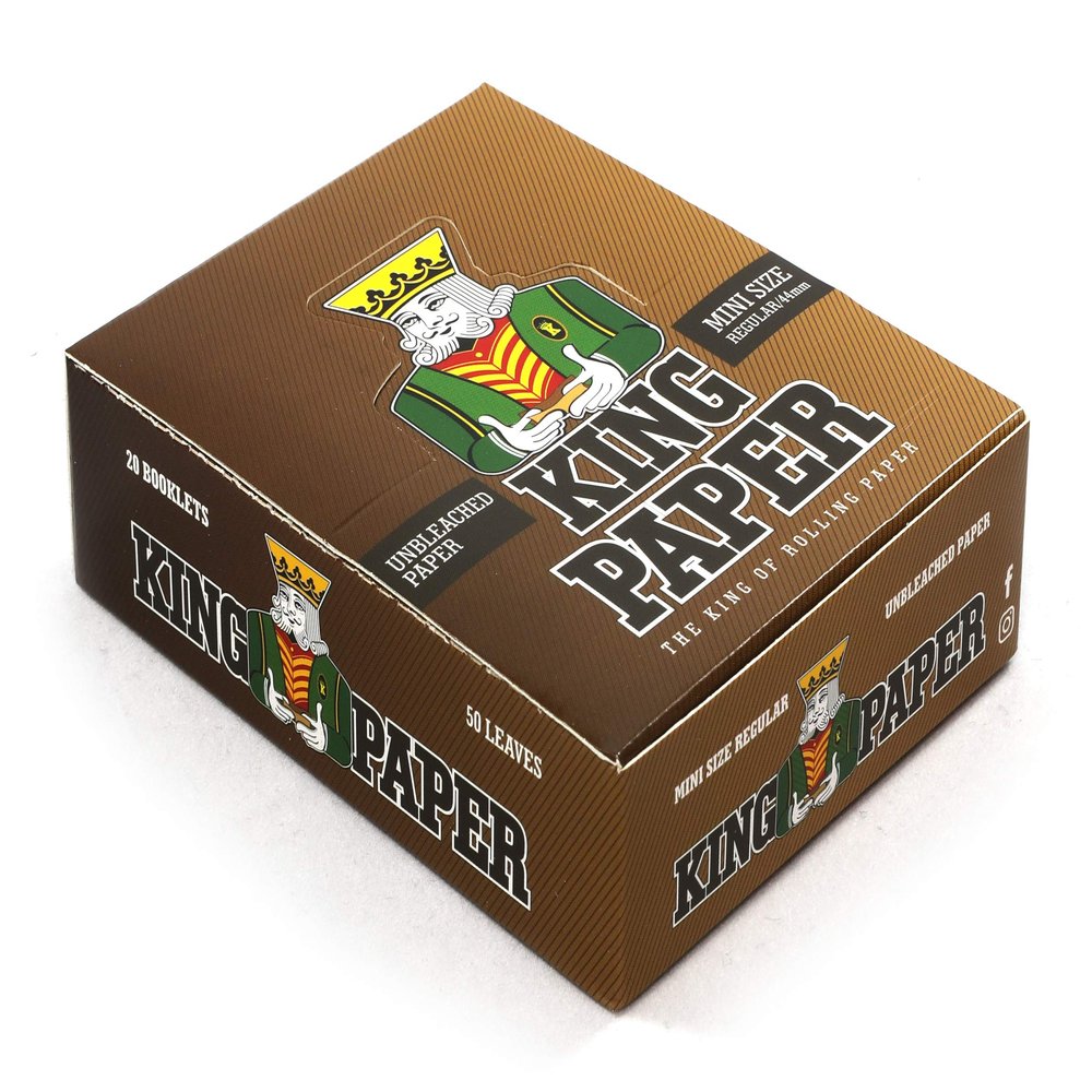 aLeda King Paper Regular Mini 1 1/4 Size 44mm x 20 Booklets - Unbleached