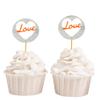 Darling Souvenir Glitter Heart & Love Wedding Cupcake Toppers Party Dessert Decorations - Pack Of 40 view 1