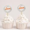 Darling Souvenir Glitter Heart & Love Wedding Cupcake Toppers Party Dessert Decorations - Pack Of 40 view 2