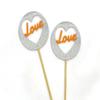 Darling Souvenir Glitter Heart & Love Wedding Cupcake Toppers Party Dessert Decorations - Pack Of 40 view 3
