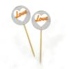 Darling Souvenir Glitter Heart & Love Wedding Cupcake Toppers Party Dessert Decorations - Pack Of 40 view 4