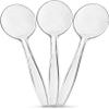 Plasticpro Clear Plastic Soup Spoons Disposable Cutlery Medium Weight Utensils 100 Count