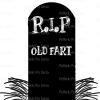 1/4 Sheet - Over The Hill Birthday Tombstone - D21823 - 2D Edible Cake/Cupcake Party Topper - D21823 view 1