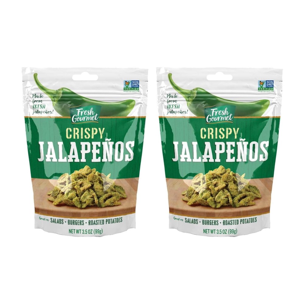 Fresh Gourmet Lightly Salted Crispy Jalapenos 3.5 Ounce (Pack of 2)
