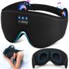LC-dolida Sleep Headphones, 3D Sleep Mask Bluetooth Wireless Music Eye Mask, Sleeping Headphones for Side Sleepers Sleep Mask with Bluetooth Headphones Ultra-Thin Stereo Speakers Perfect for Sleeping view 1