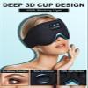 LC-dolida Sleep Headphones, 3D Sleep Mask Bluetooth Wireless Music Eye Mask, Sleeping Headphones for Side Sleepers Sleep Mask with Bluetooth Headphones Ultra-Thin Stereo Speakers Perfect for Sleeping view 2