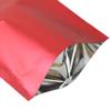 100pcs Frosted Clear Window Stand Up Colored Metallic Foil Resealable Zipper Seal Bags (Red, Standup | 7.5oz) view 4